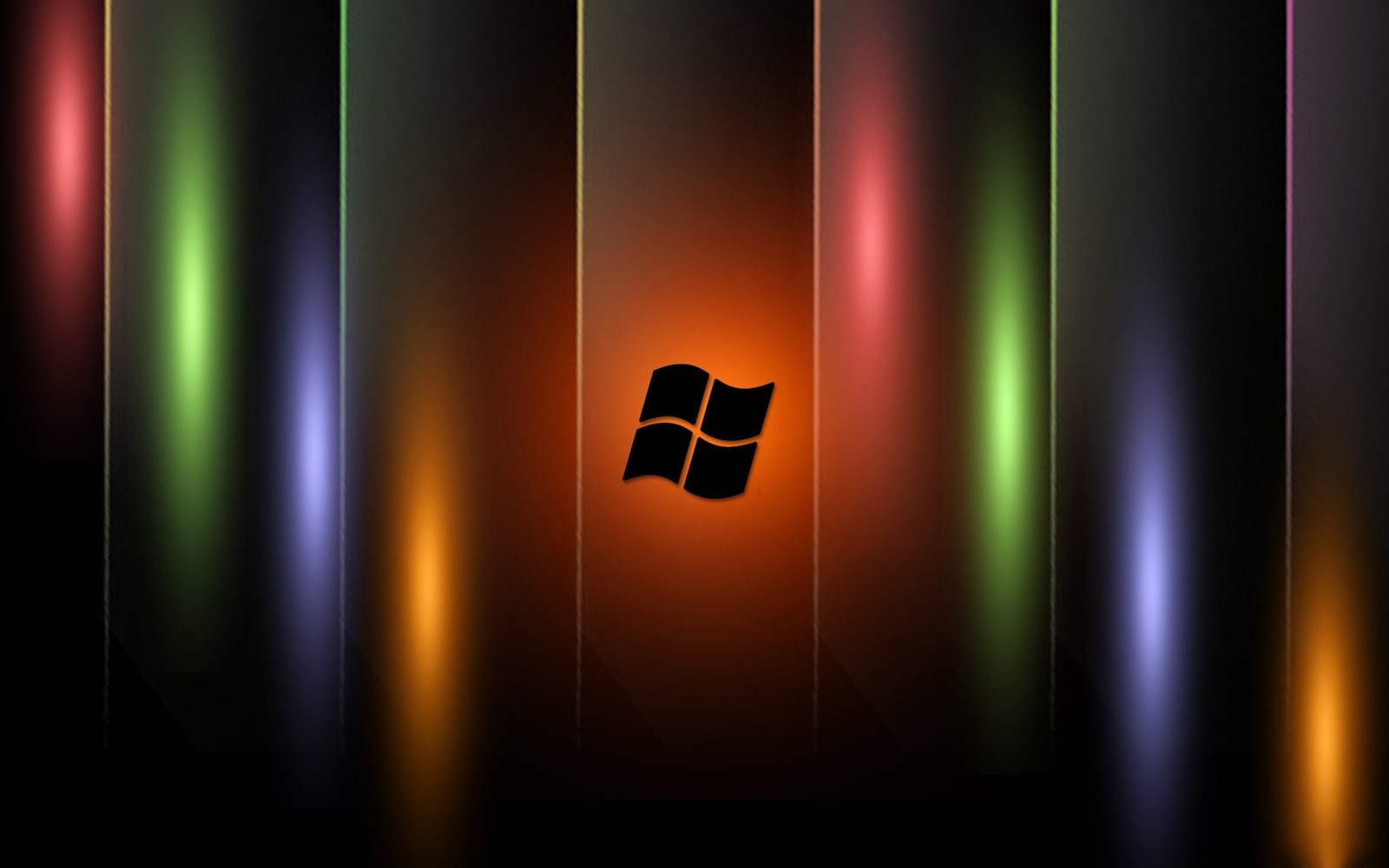 Nahaufnahme eines computerbildschirms mit einem leuchtenden fenster (microsoft windows, orange, licht, beleuchtung, computer)