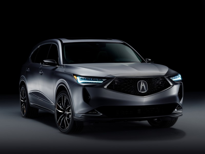 Новый акюра - компактный внедорожник с элегантным дизайном (прототип acura mdx, 2020, черный фон, 5k, 8k)