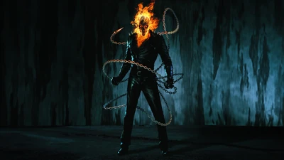 Ghost Rider: O Vingador Flamejante na Estética Sombria