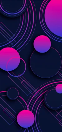 Vibrant Geometric Harmony in Purple and Pink