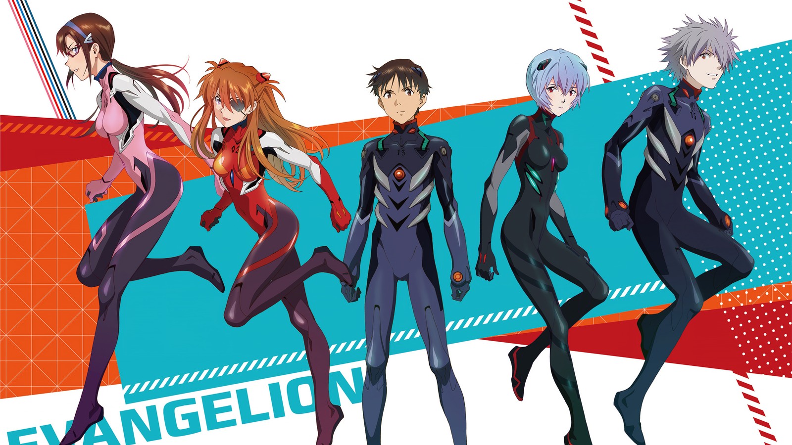 Fondos de pantalla de anime evangelion (neon genesis evangelion, obra de arte, rei ayanami, asuka langley soryu, shinji ikari)