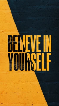 Believe in Yourself: Bold Typography on a Vibrant Background