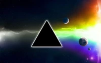 the dark side of the moon, pink floyd, atmosphere, space, outer space wallpaper