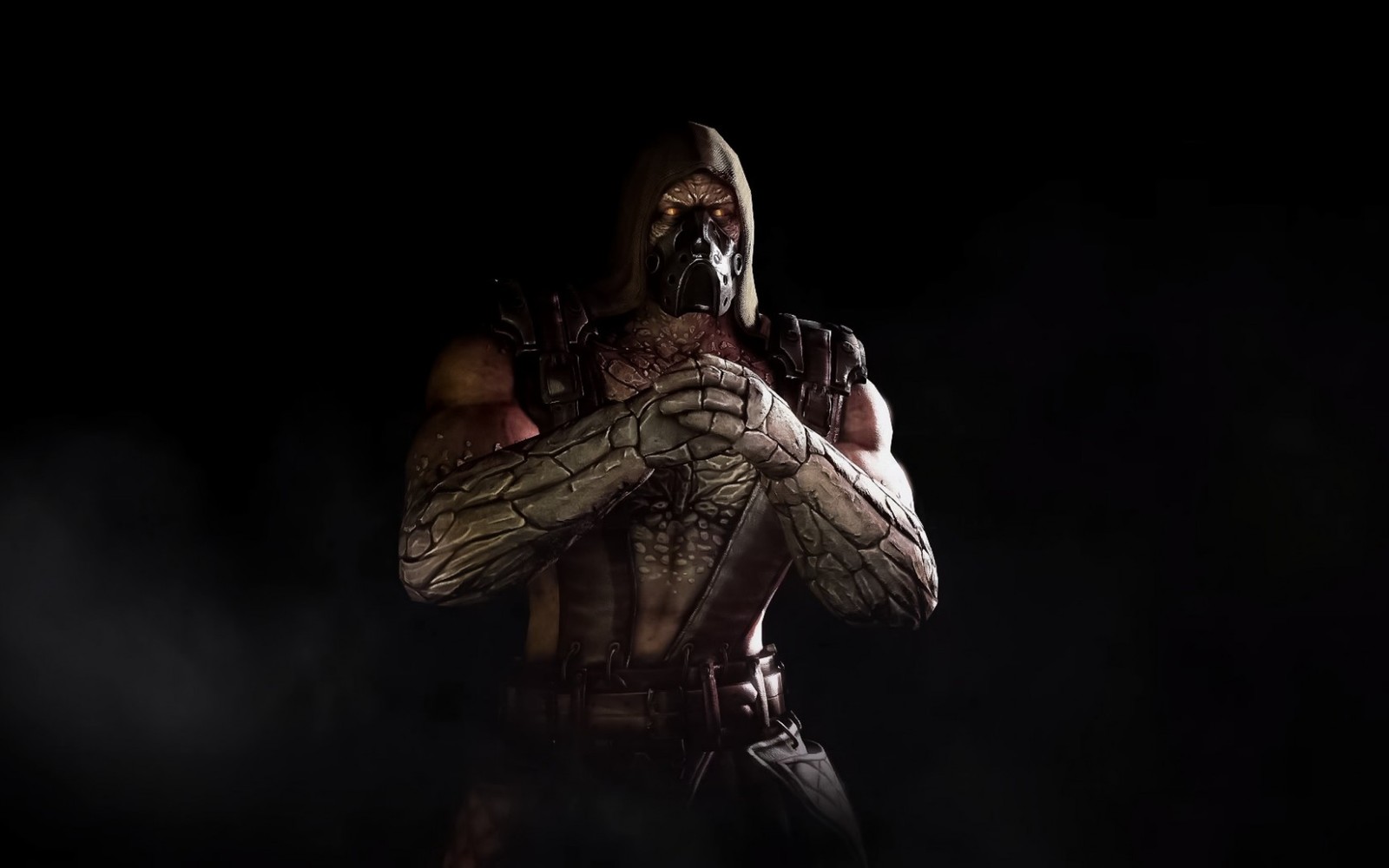 mortal kombat x, scorpion, tremor, black, darkness wallpaper