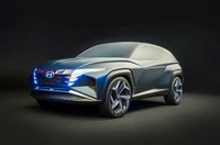 Hyundai Vision T Concept : Design de SUV hybride rechargeable futuriste dans une esthétique sombre