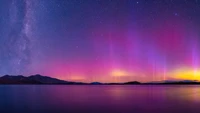 Stunning Starry Sunset Over Tranquil Waters