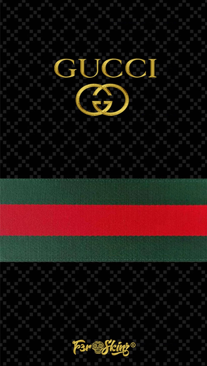 Новый логотип gucci на черном фоне (логотип, логотипы, марка, марки)