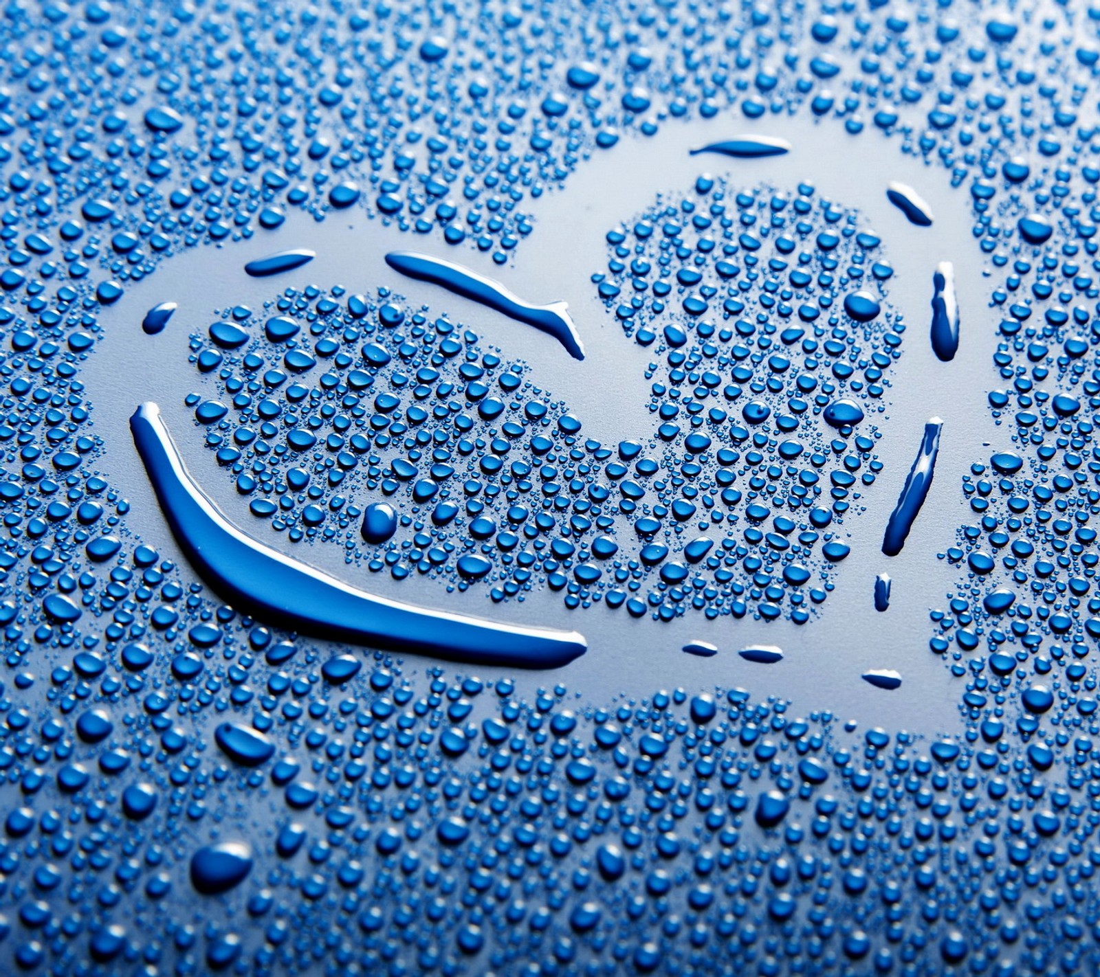 blue, drops, heart, love, rain wallpaper