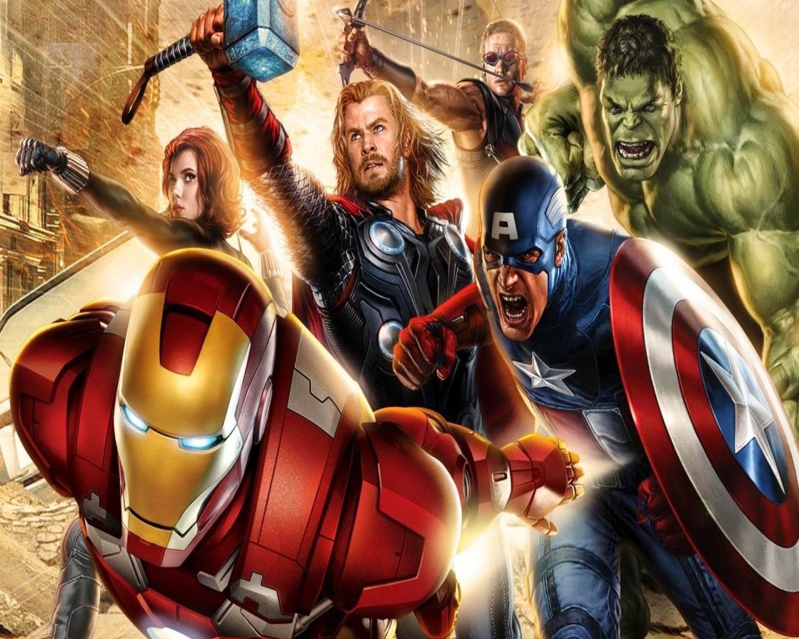 Avengers : guerre des avengers (avengers, hawkeye, hulk, ironman)