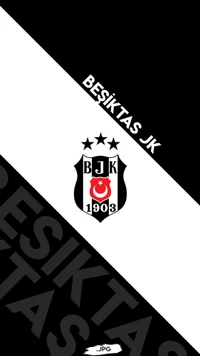 Logo de Beşiktaş JK sur un fond noir et blanc