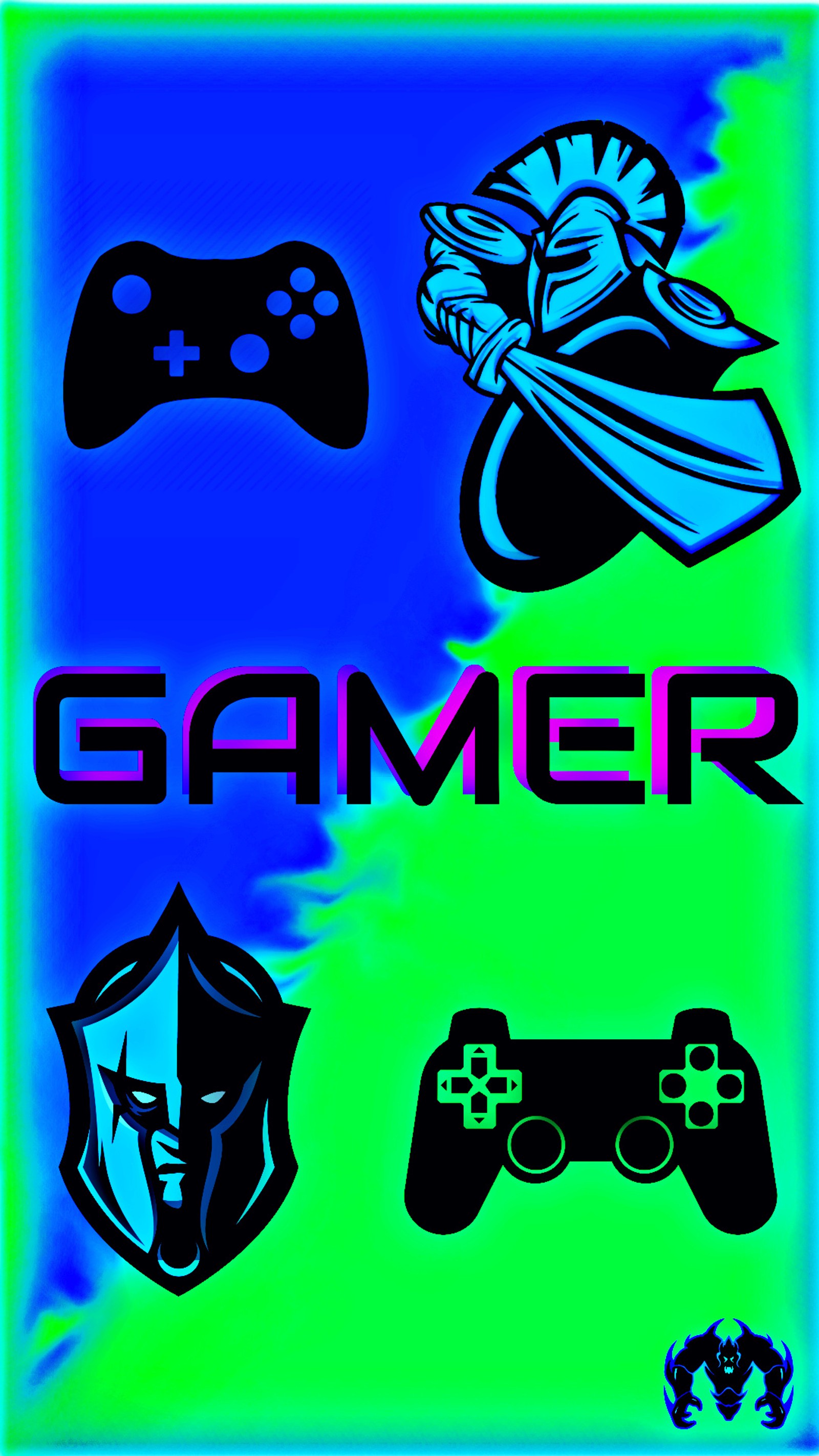 A close up of a poster with a video game controller (consolas, game, gamer, games, gaming)