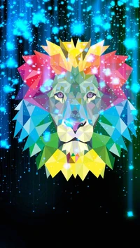 colors, graphics, lion wallpaper