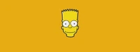 Bart Simpson sorrindo em um fundo amarelo vibrante