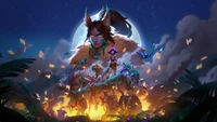 Embrace the Mystical: Nidalee and Neeko Unite Under the Moonlight in League of Legends