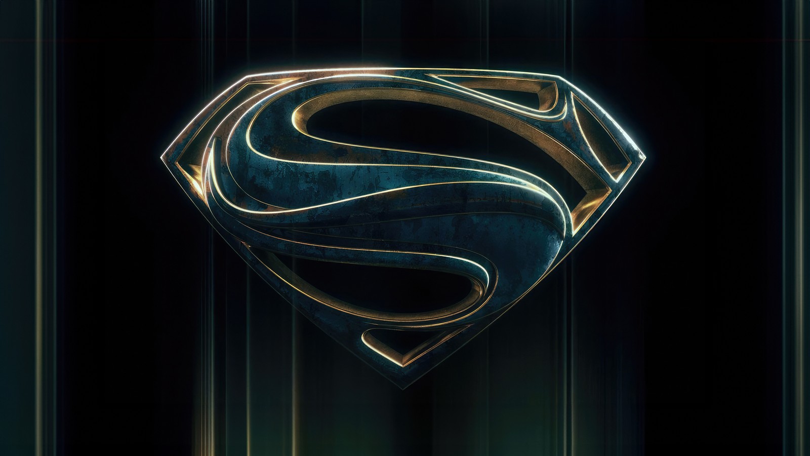 Téléchargez le fond d'écran superman, cyan foncé, 5k, logo, graphismes cgi