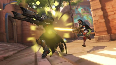 Иллари и Жнец сталкиваются в действии Overwatch 2