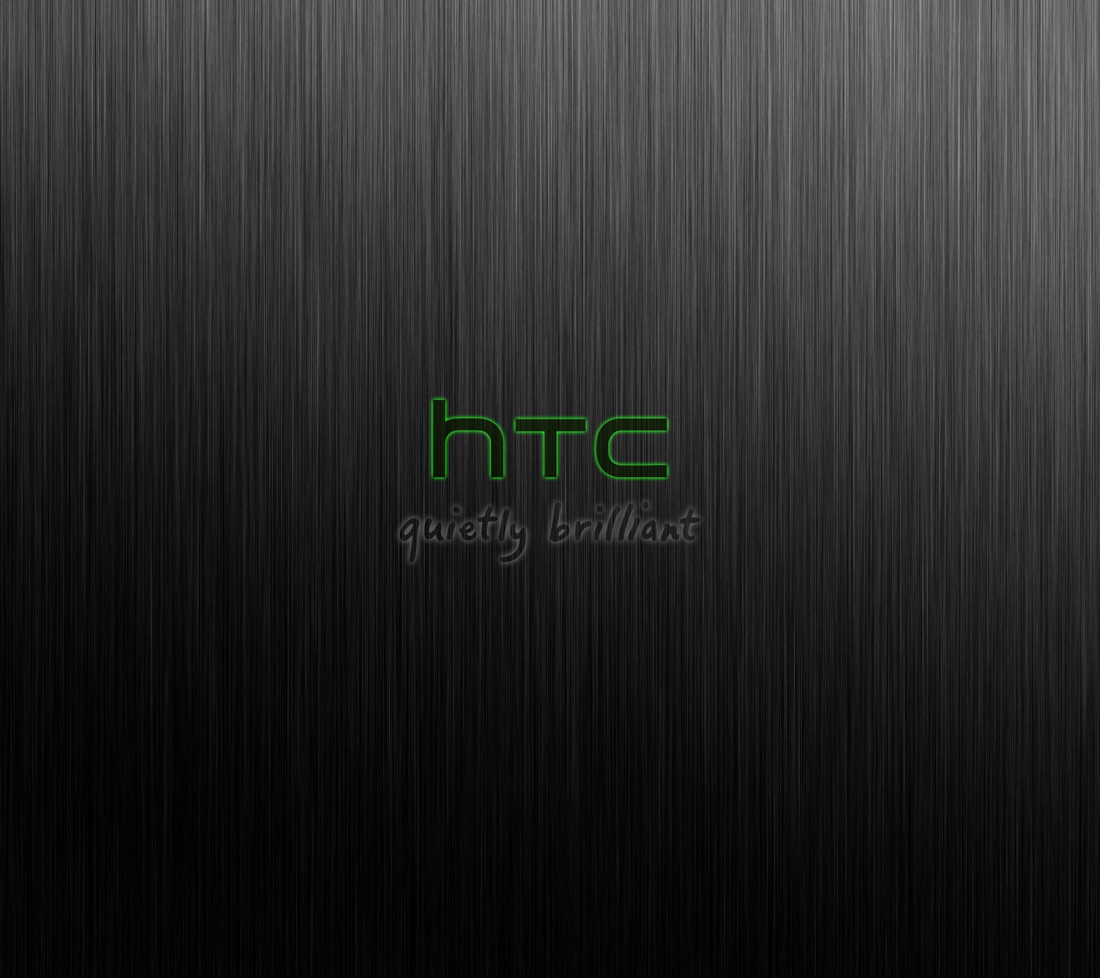 Un primer plano de un logo negro y verde en una superficie metálica (oscuro, gris, hd, htc, logo de htc)