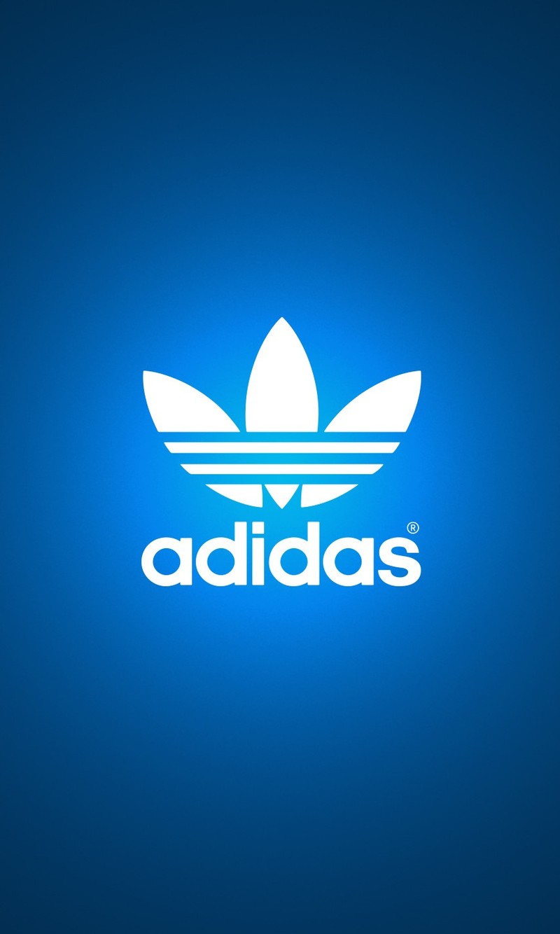 Логотип adidas на синем фоне (оригинал)