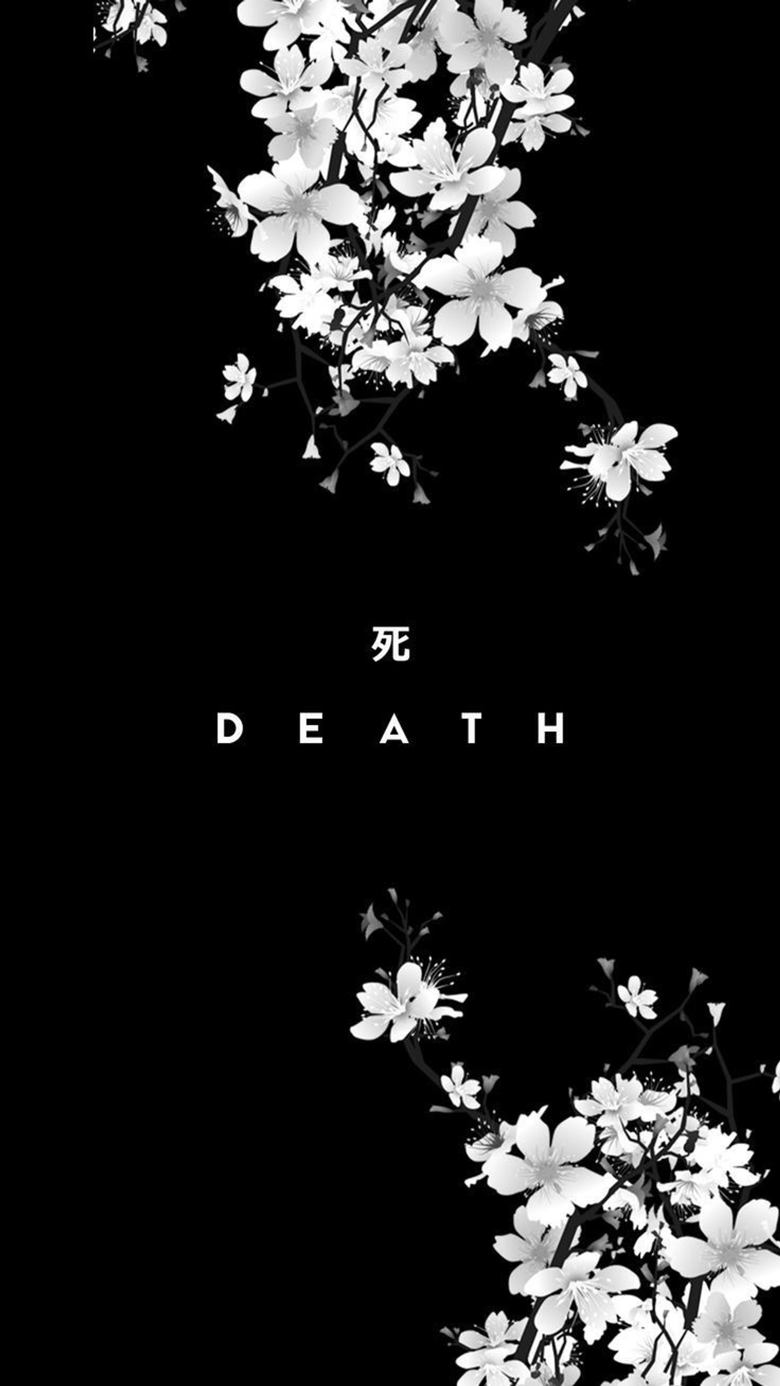 Una foto en blanco y negro de un ramo de flores (negro, death note, flor)