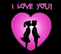 couple, hd, hearts, i love you, kiss wallpaper