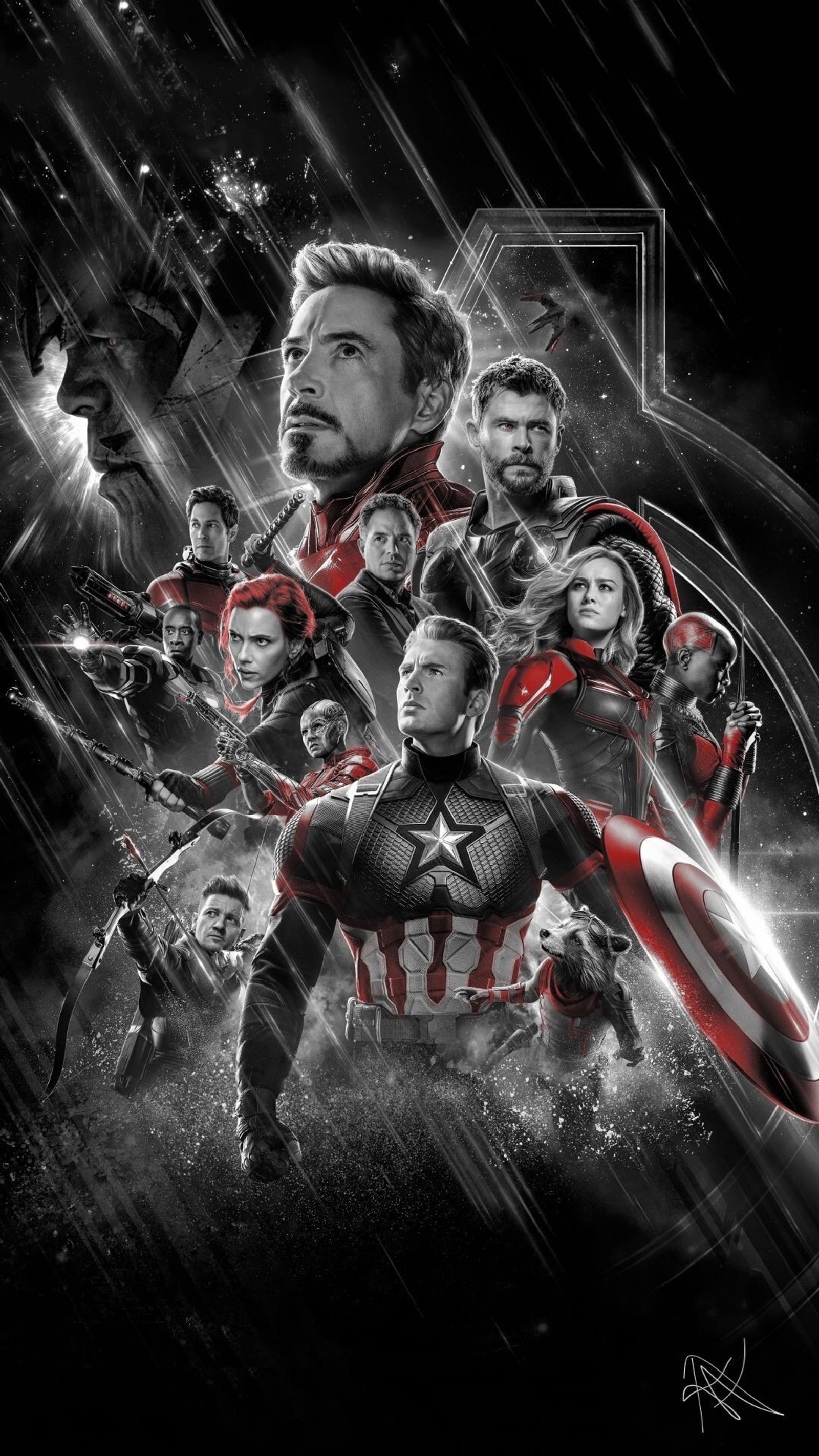 Affiche des avengers avengers avengers avengers par alex - k (amérique, avengers, noir, capitaine, fin de partie)