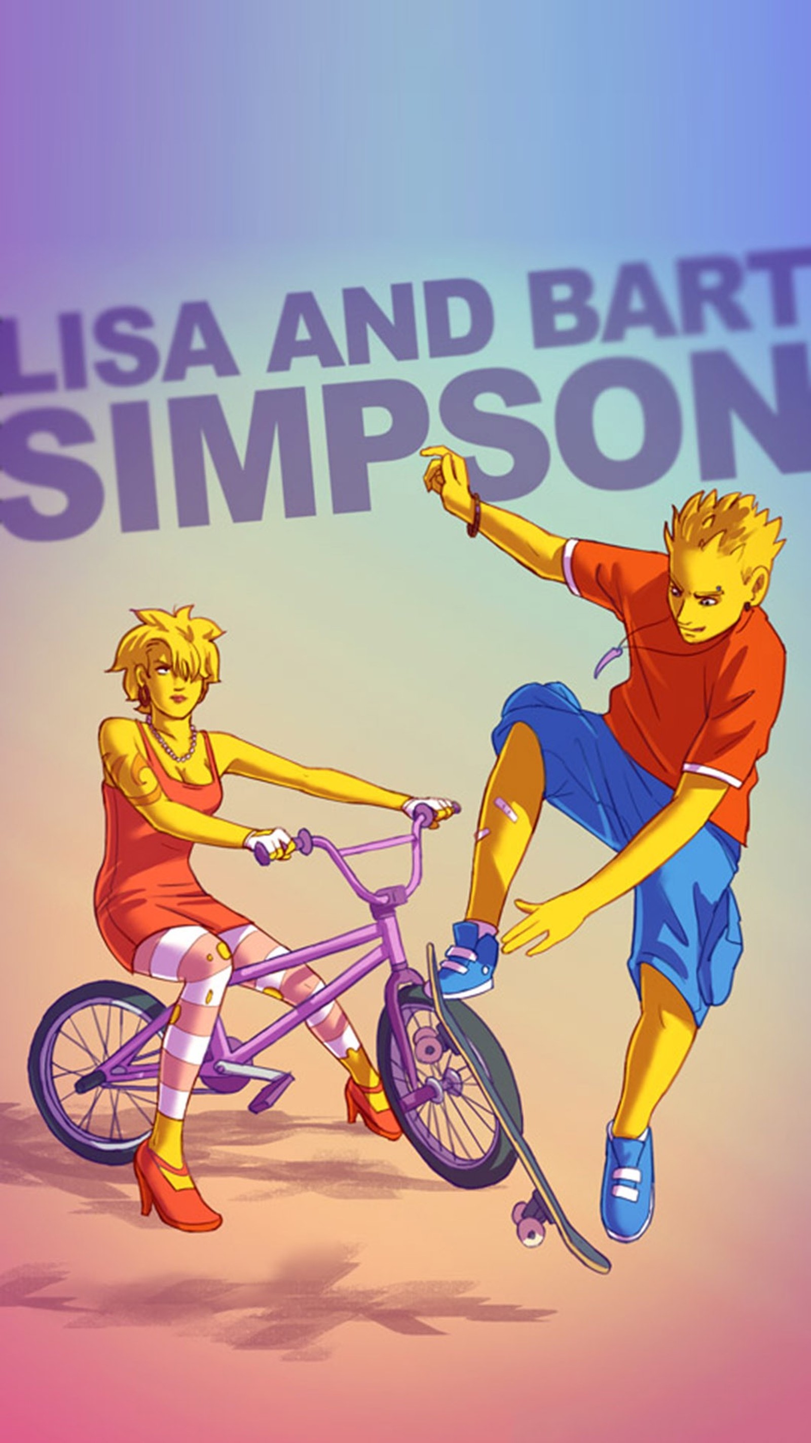 There is a cartoon of a man and a woman riding a bike (cartoon, tv)