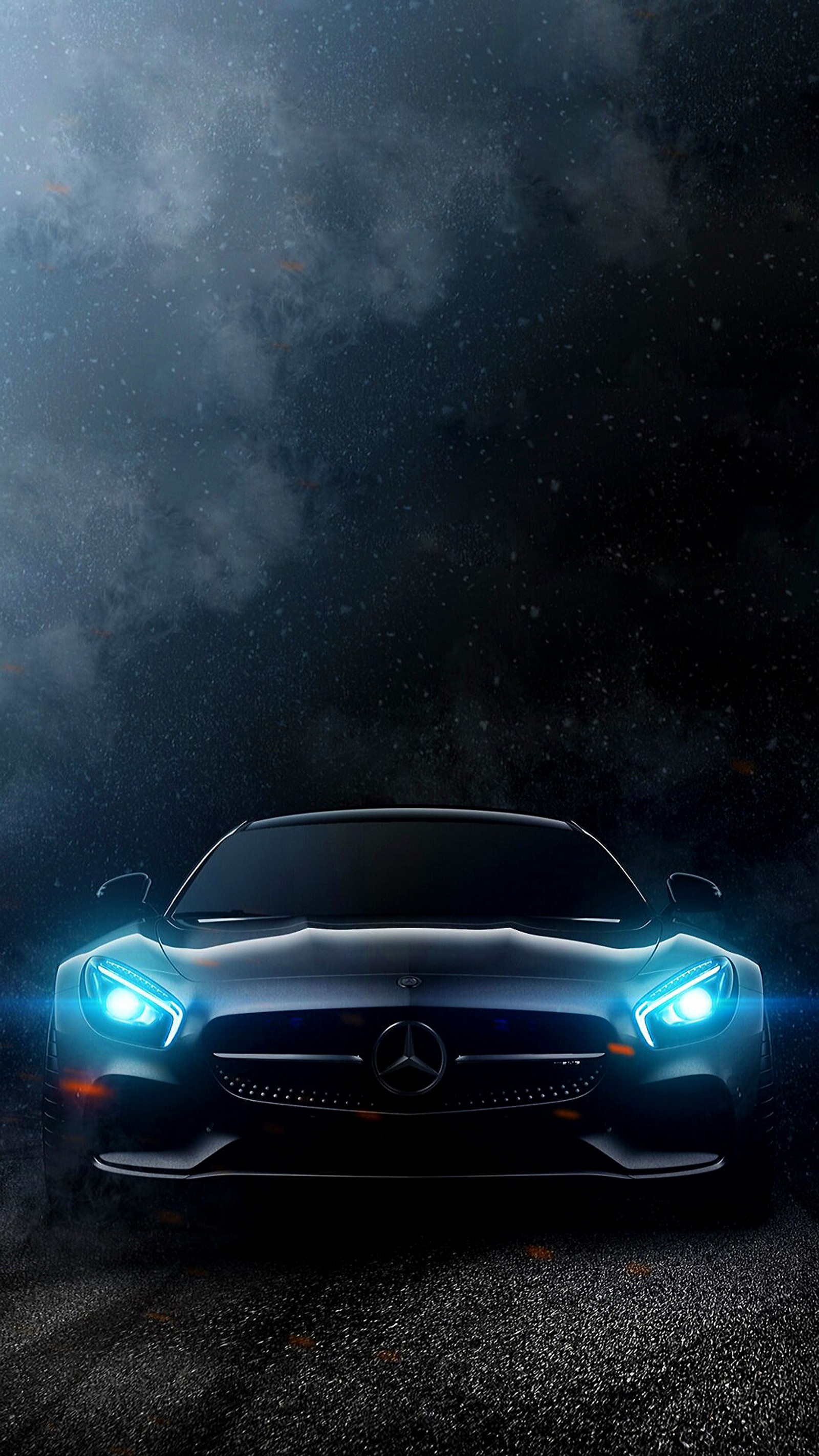 Descargar fondo de pantalla coche, benz, alemán, luces, mercedes