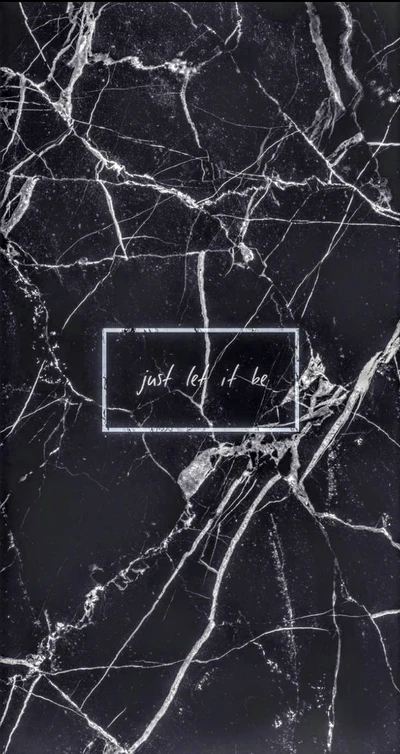 Just Let It Be: Elegant Black Marble Design