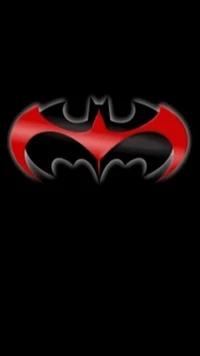 Rot und Schwarz Batman Emblem