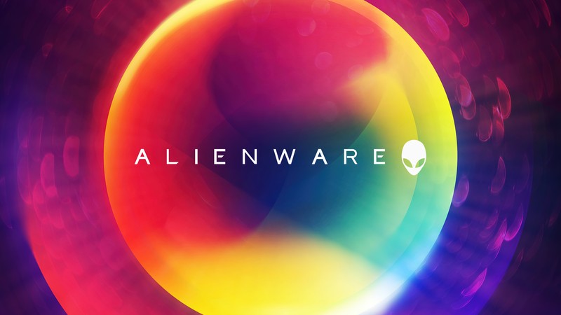 Логотип alienware на красочном фоне (alienware, логотип, цифровое искусство, цветной, фон)