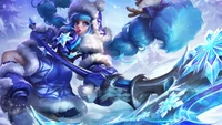 Rubí Helado: Arte de Personaje de Mobile Legends