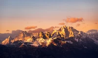 dolomite mountains, alps, sunrise, mountain range, 5k wallpaper