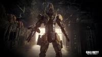 Dunkler gepanzerter Söldner-Mecha aus Call of Duty: Black Ops II