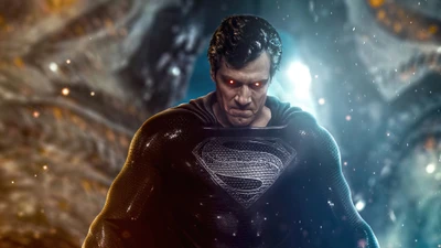 супермен, superman, черный костюм, лига справедливости, justice league