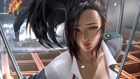 Momo Yaoyorozu in Dynamic Action from My Hero Academia