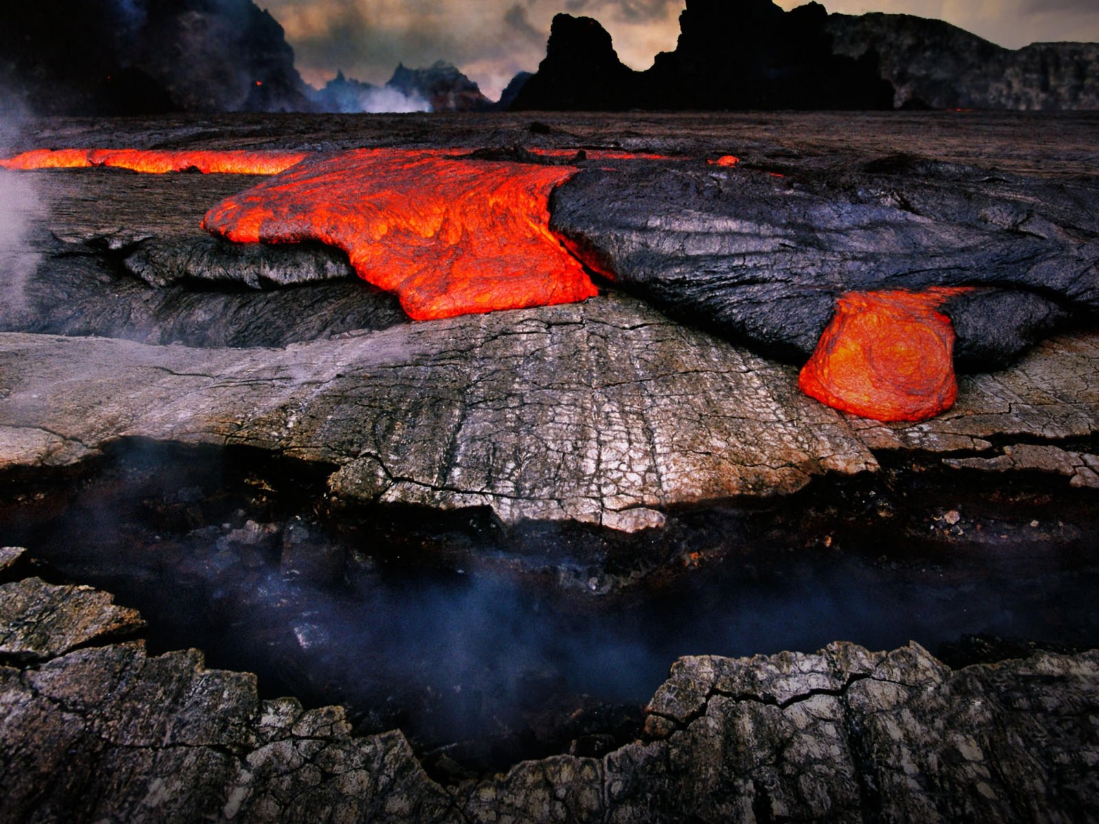 volcano, lava, rock, formation, coal Download Wallpaper