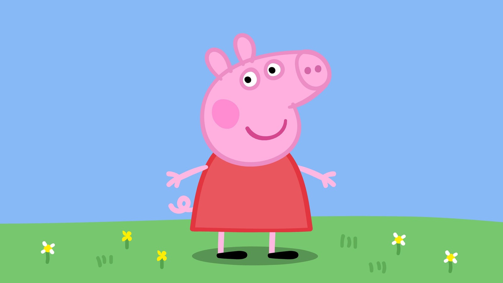 Скачать обои свинка пеппа, peppa pig, мультфильм, сериал, кино