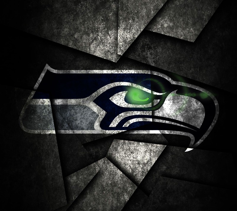 Близкий план логотипа seattle seahawks на черном фоне (12s, футбол, го хоукс, gohawks, nfl)