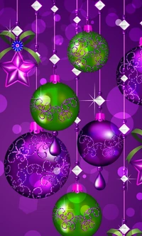 Vibrant Abstract Christmas Balls with Sparkling Accents