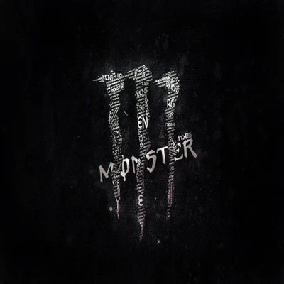 noir blanc, monsters logo abstract