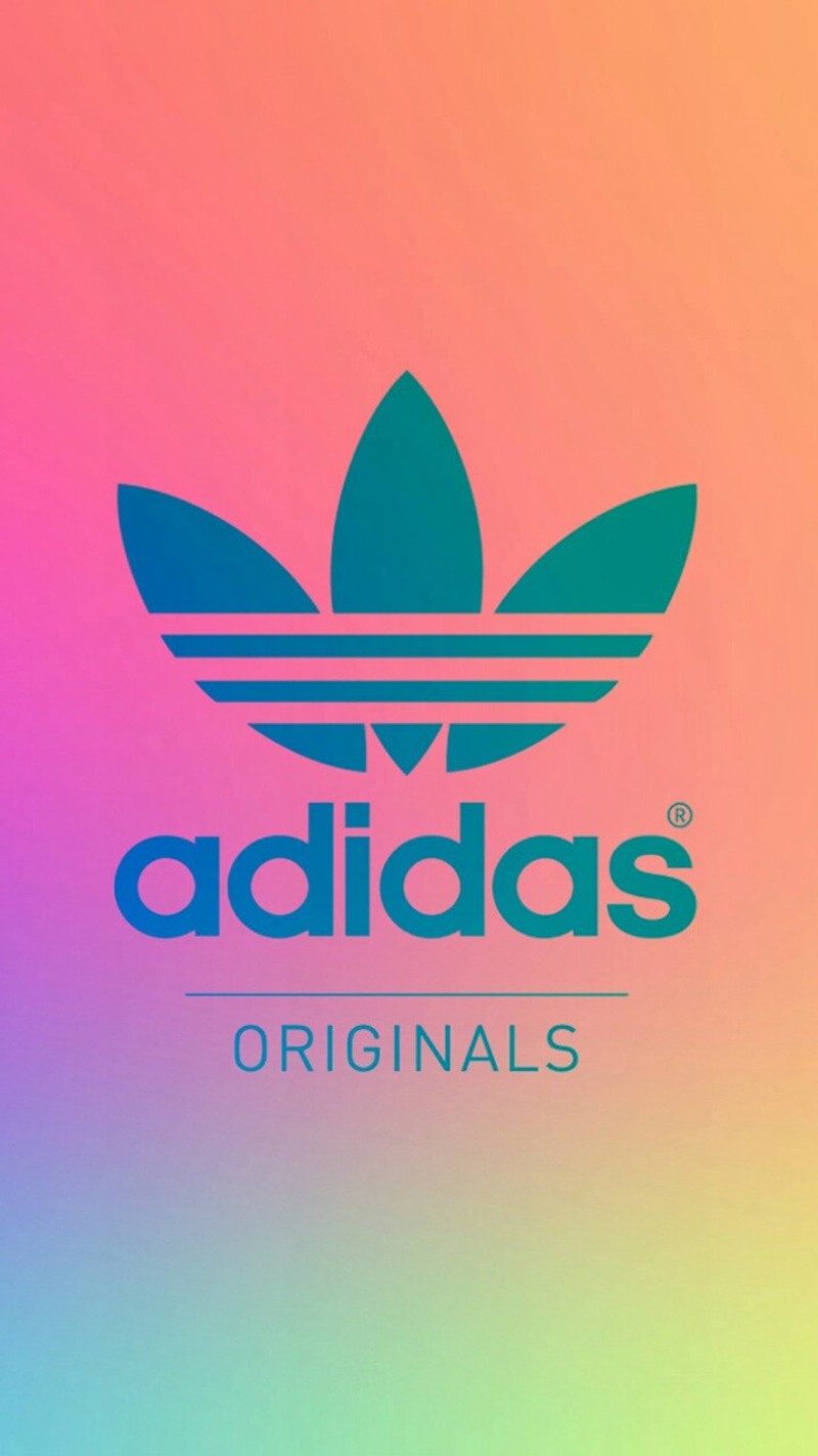 Логотип adidas originals на цветном фоне (логотипы, марки, оригиналы, обои)