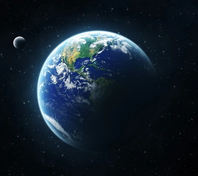 Earth and Moon in the Cosmic Expanse