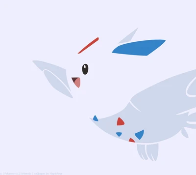 Togekiss volando con un espíritu juguetón