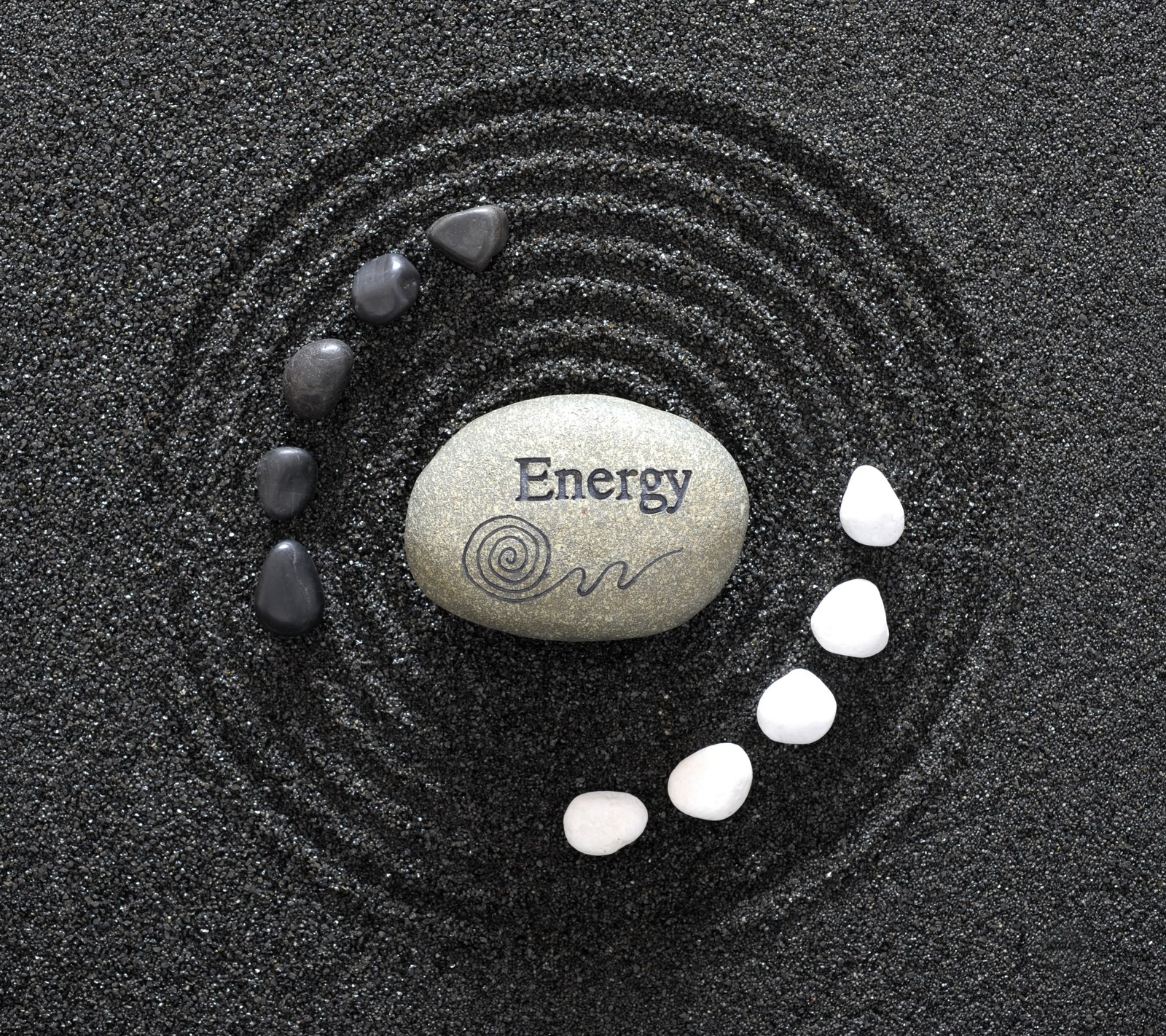 energy, garden, sand, stone, zen wallpaper