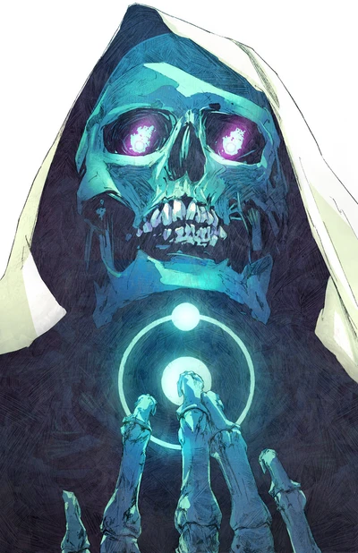 Enigmatic Reaper: Illuminated Bones and the Cycle of Death