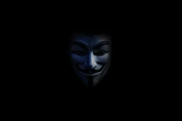 Anonymous Mask on Dark Background - 4K AMOLED Wallpaper