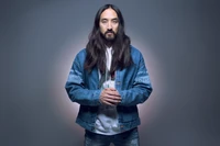 Electrifying DJ in Denim: A Stylish Fusion of Fashion and Music