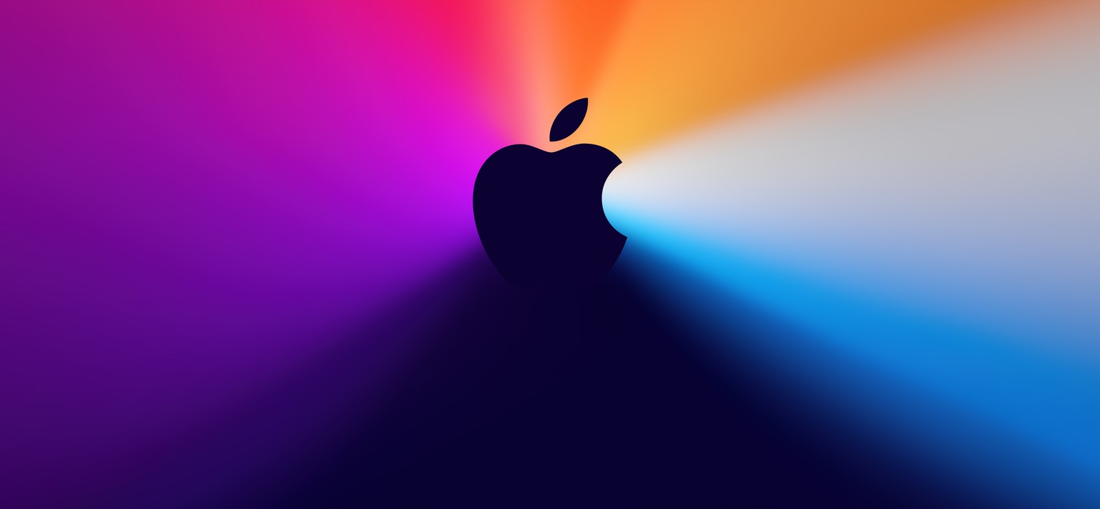 one more thing, apple logo, gradient background, apple event, colorful wallpaper