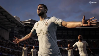 Eden Hazard feiert ein Tor in FIFA 20