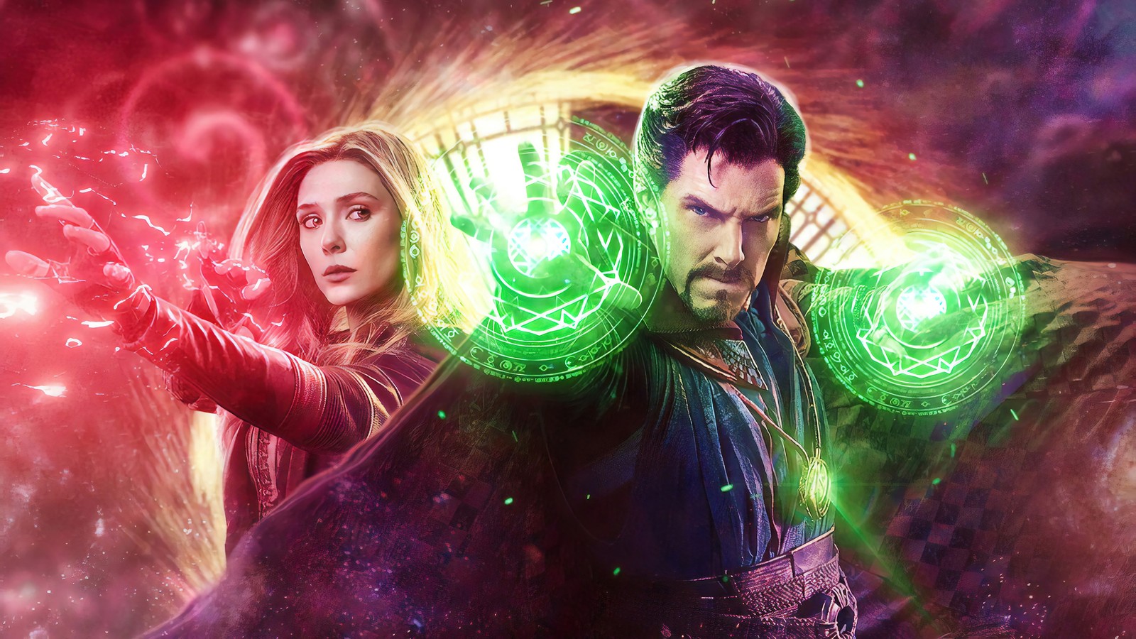 doctor strange in the multiverse of madness, movie, doctor strange, scarlet witch, wanda maximoff wallpaper